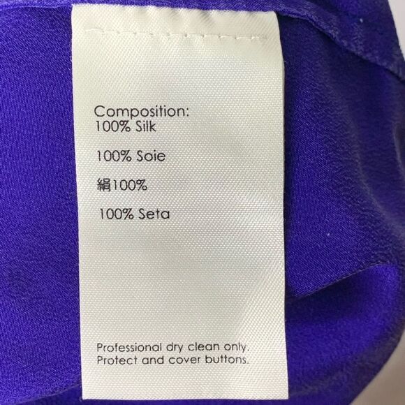 3.1 Phillip Lim Asymmetrical Button Up Silk Blouse - Picture 10 of 11